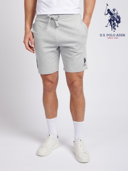 U.S. Polo Assn. Grey Mens Classic Fit 100% Cotton Player 3 Sweat Shorts (E01826) | £45