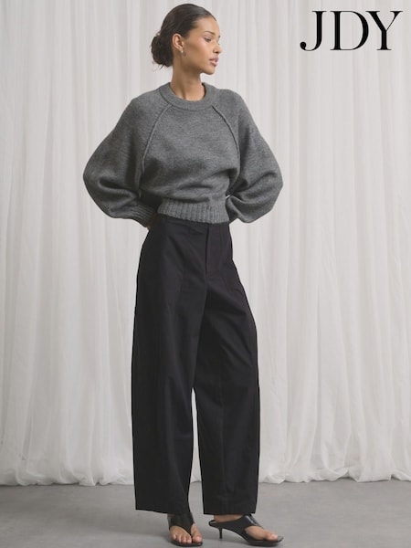 Black - Jdy Black Cargo Barrel Leg Utility Cargo Trousers