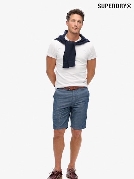 Superdry Blue Officer Chino Shorts (E02114) | £45