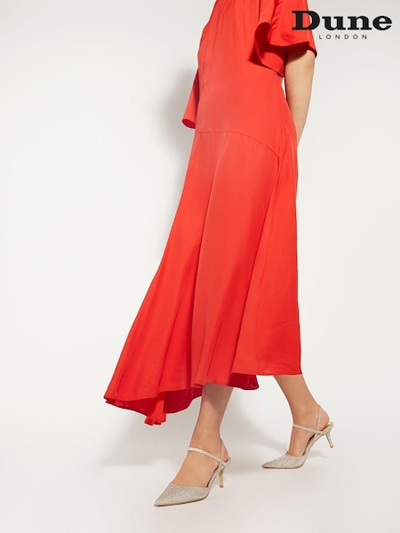 Dune London Blue Wide Fit Classical Elasticated Open Court Shoes (E02126) | £79