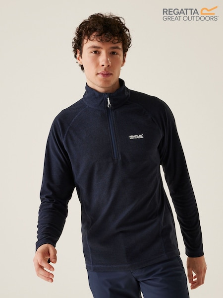 Regatta Washed Blue Mens Montes Lightweight Half Zip Fleece (E02630) | £21