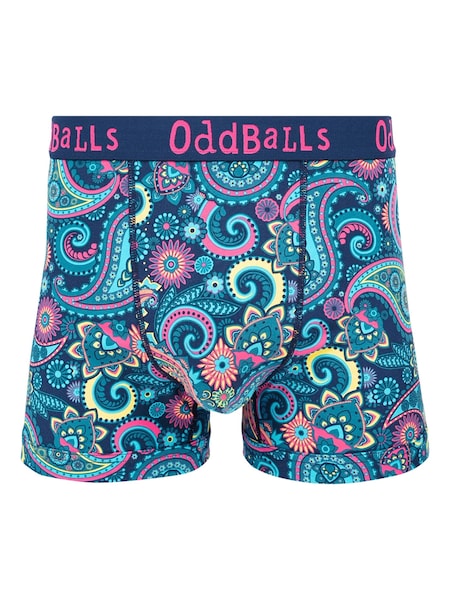 Blue - Regular Oddballs Fancy Pants Print Boxers
