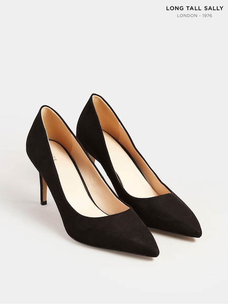 Long Tall Sally Black Point Court Shoes (E02845) | £37