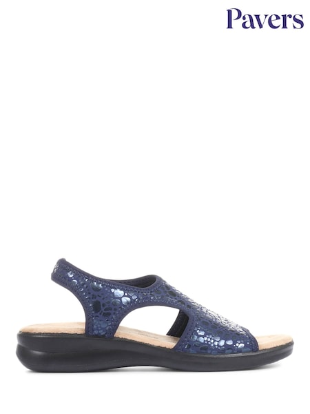 Pavers Blue Pavers Pull-On Black Sandals (E03015) | £35