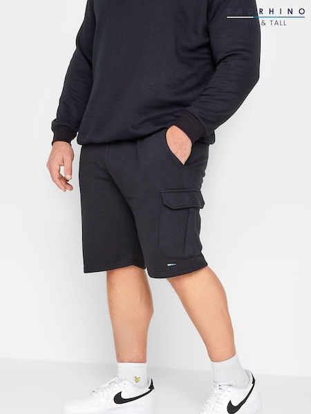 BadRhino Big & Tall Blue Jersey Cargo Shorts (E03119) | £24