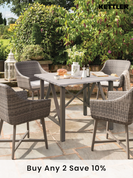 Kettler Grey LaMode 4 Seater Garden Dining Set (E03183) | £955