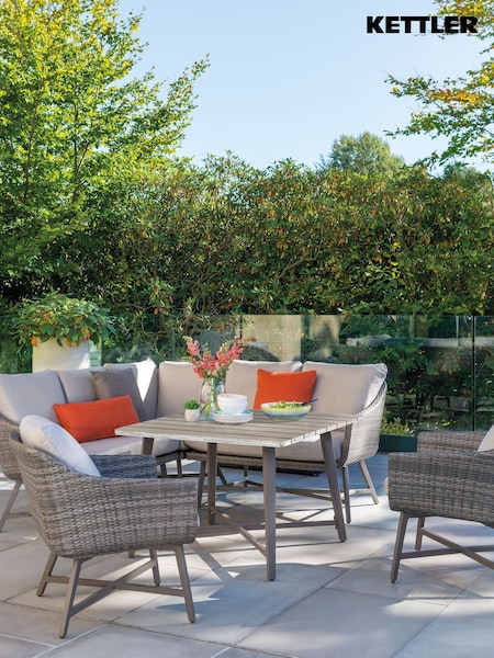 Kettler Grey Lamode Rattan Garden Corner Sofa Set (E03219) | £1,850