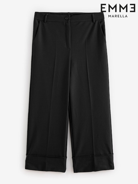 Emme by Marella Danny Cuff Black Trousers (E04081) | £100