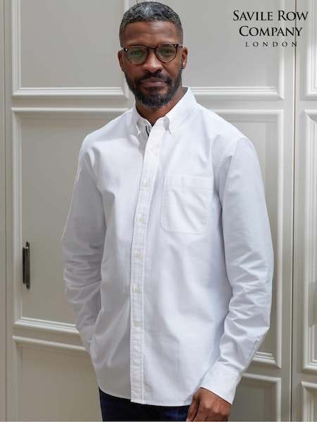 The Savile Row Company Classic Fit Button Down Oxford Casual 100% Cotton Shirt (E04185) | £58