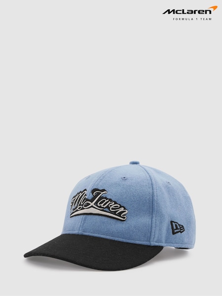 Reiss x McLaren F1 Team Blue/Navy McLaren F1 Wool Blend Embroidered Baseball Cap (E04296) | £49