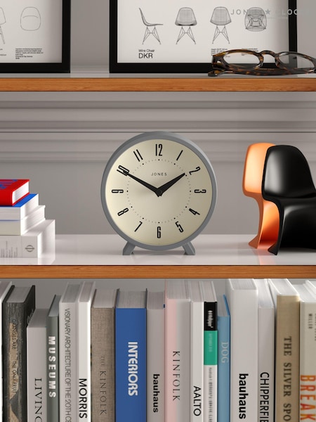Jones Clocks Elephant Grey Venus Round Mantel Clock (E04340) | £25