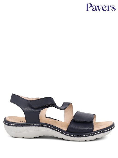 Pavers Blue Adjustable Fastening Sandals (E04496) | £35