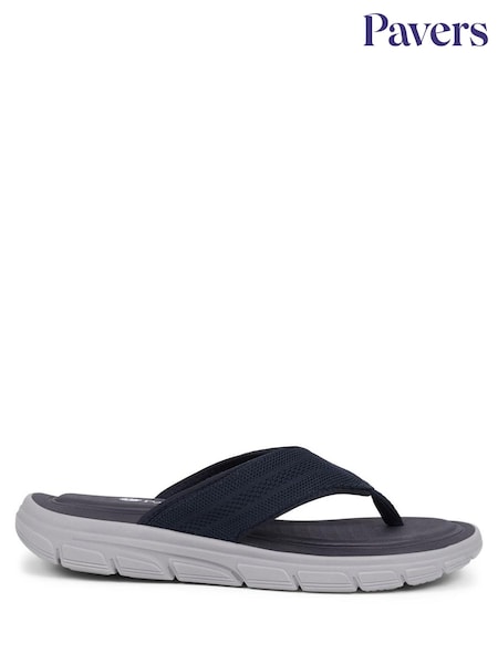 Pavers Blue Pavers Natural Casual Toe-Post Sandals (E04497) | £35