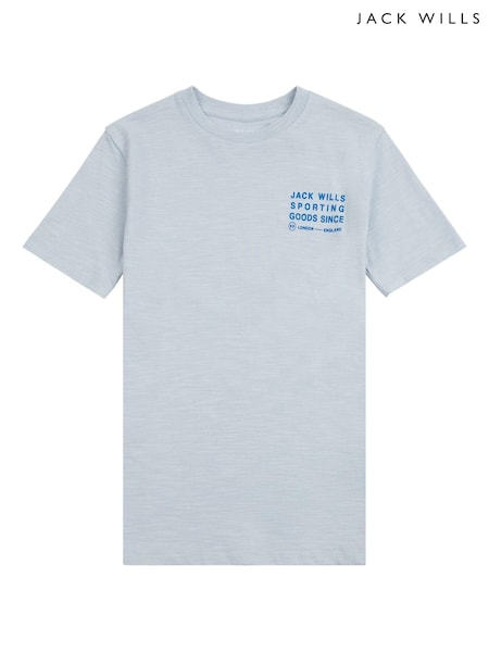 Jack Wills Blue Boys Distort Slub 100% Cotton T-Shirt (E05529) | £25 - £30