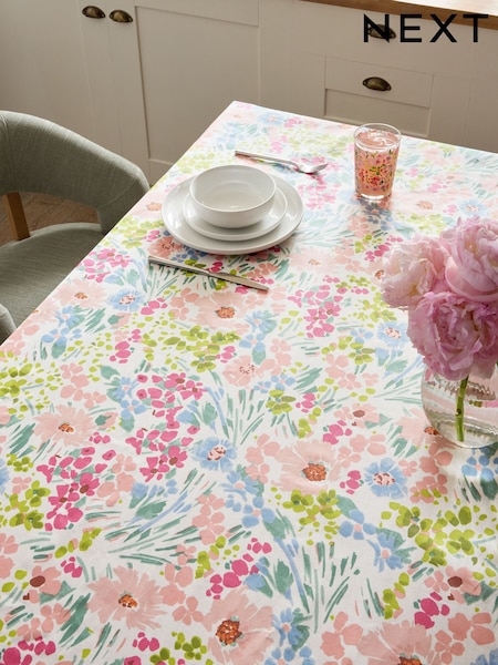 Multi Lisse Floral Wipe Clean Tablecloth (E05565) | £24 - £28