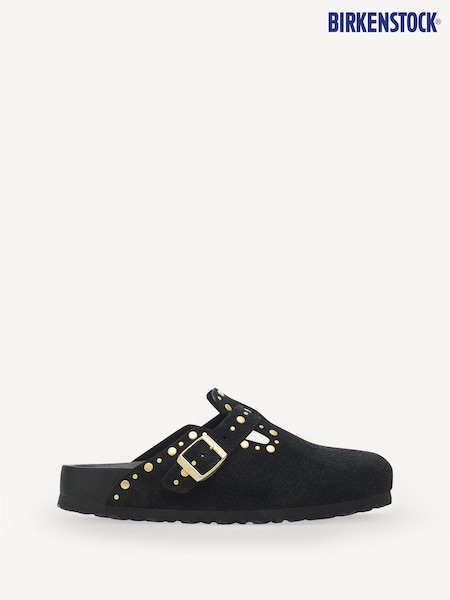 Birkenstock Black Boston Rivet Clogs (E06005) | £200