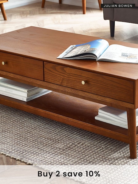 Julian Bowen Ash Lowry 2 Drawer Coffee Table (E06352) | £525