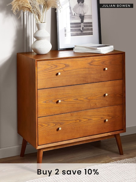 Julian Bowen Ash Lowry 3 Drawer Chest (E06359) | £560