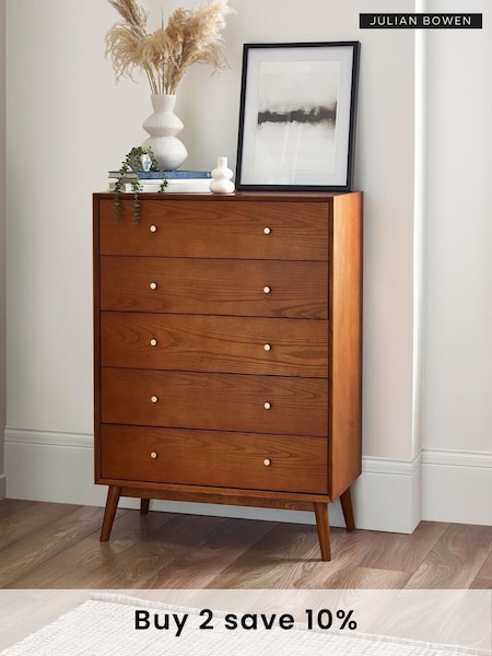 Julian Bowen Ash Lowry 5 Drawer Chest (E06363) | £740