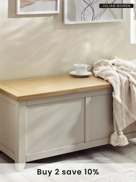 Julian Bowen Elephant Grey Richmond Storage Bench (E06371) | £275
