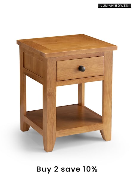Julian Bowen Oak Astoria 1 Drawer Lamp Table (E06377) | £160