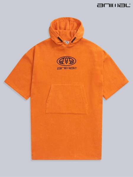 Animal Orange Gill Kids Towelling Changing Poncho (E06427) | £30