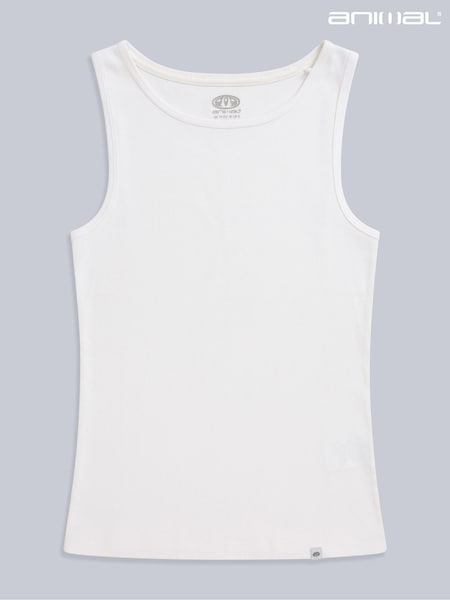 Animal White Womens Ribbed Tank (E06430) | £22