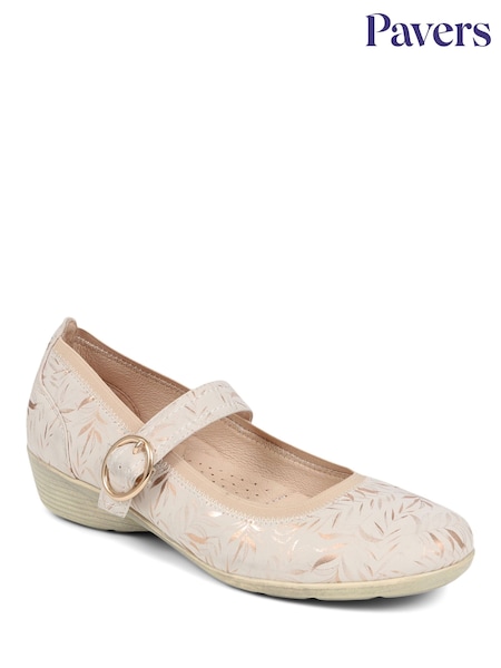 Pavers Floral Mary Janes Shoes (E06758) | £33