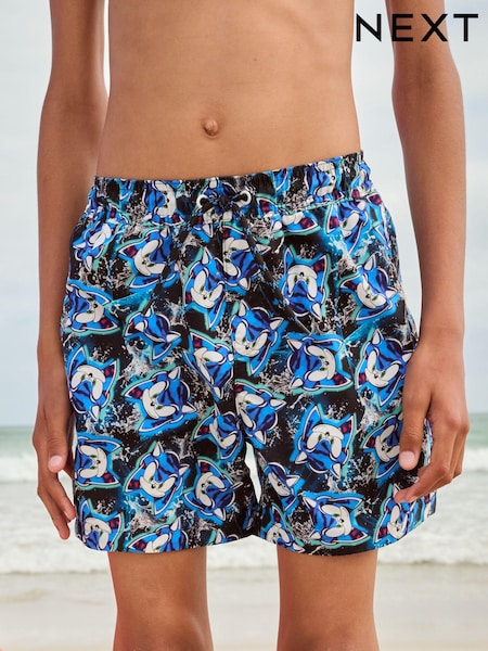 Blue Sonic Swim Shorts (3-16yrs) (E06782) | £10 - £16