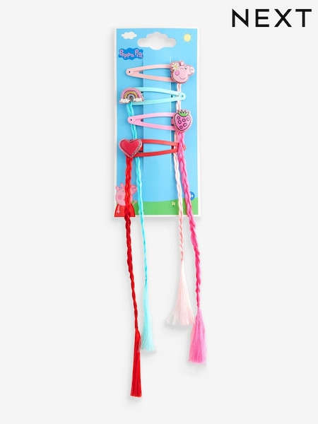 Multi Peppa Pig Plait Clips (E07007) | £8