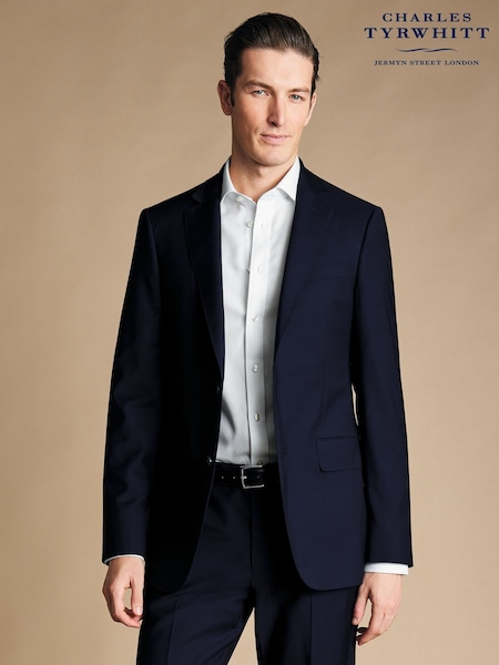 Charles Tyrwhitt Blue Slim Fit Italian Luxury Jacket (E07571) | £300