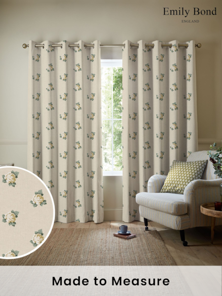 Emily Bond Gold Emily Rose Made to Measure 100% Cotton Curtains (E07966) | £100