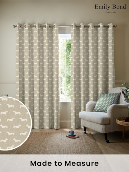 Emily Bond Natural Peggy Made to Measure 100% Cotton Curtains (E07973) | £100