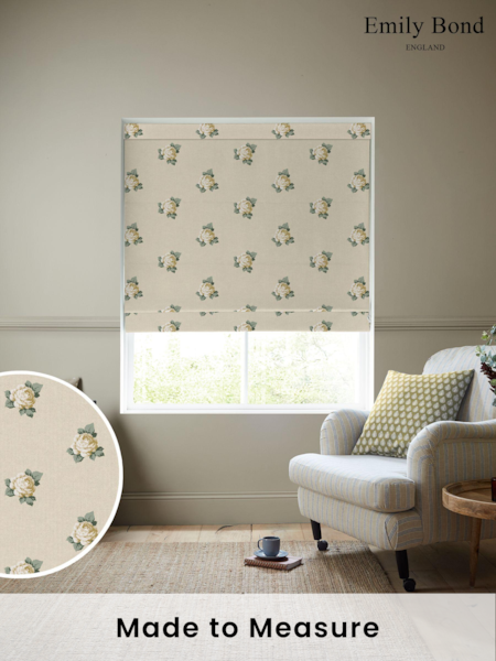 Emily Bond Gold Emily Rose Made to Measure 100% Cotton Roman Blind (E08001) | £84