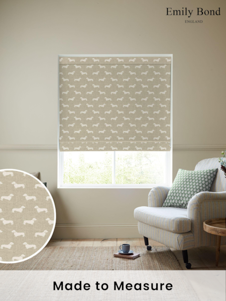 Emily Bond Natural Peggy Made to Measure 100% Cotton Roman Blind (E08007) | £84
