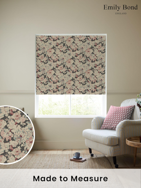 Emily Bond Green Phoebe Made to Measure 100% Cotton Roman Blind (E08011) | £84