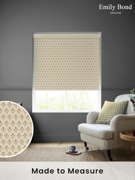 Emily Bond Gold Hawthorn Made to Measure Roller Blind (E08020) | £58