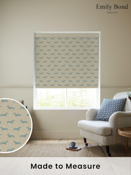 Emily Bond Duck Egg Blue Peggy Made to Measure Roller Blind (E08026) | £58
