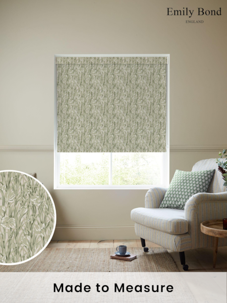 Emily Bond Sage Green Crocus Made to Measure Roller Blind (E08036) | £58