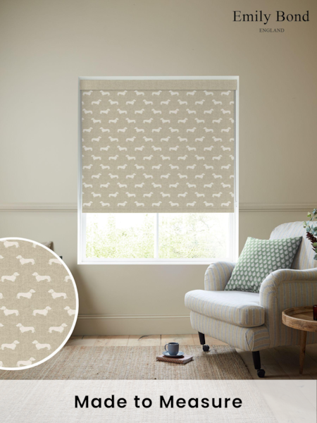 Emily Bond Natural Peggy Made to Measure Roller Blind (E08037) | £58