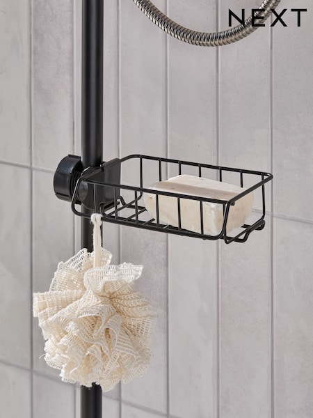 Black Single Adjustable Shower Caddy (E08322) | £8