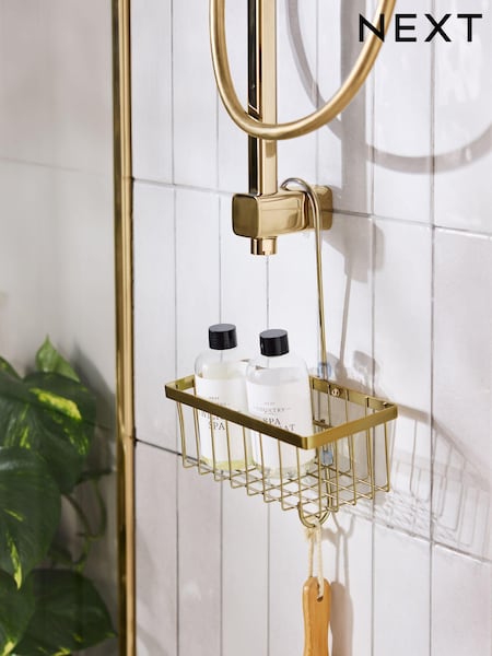 Gold Hanging Shower Caddy (E08342) | £12