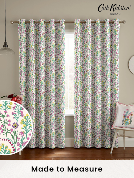 Cath Kidston Multi Paper Pansy Made to Measure 100% Cotton Curtains (E08375) | £82
