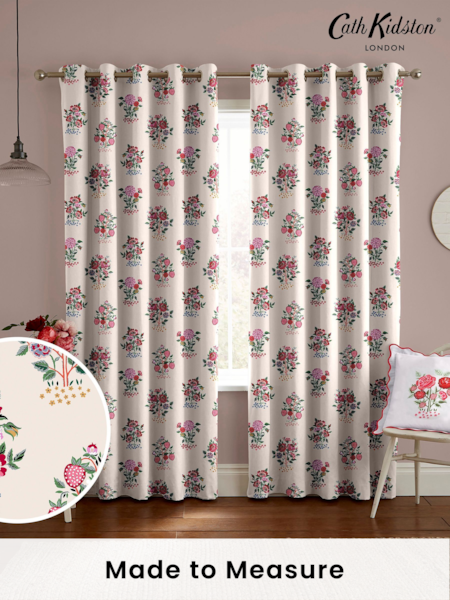 Cath Kidston Pink Kingdom Posey Made to Measure 100% Cotton Curtains (E08384) | £82
