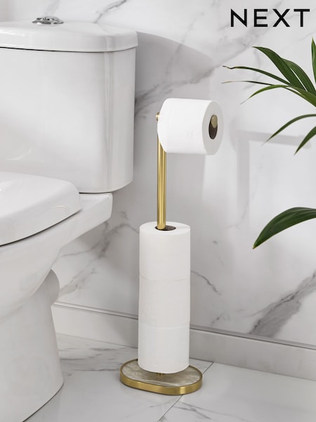 Gold Pearl Pivot Top Toilet Roll Holder (E08414) | £36
