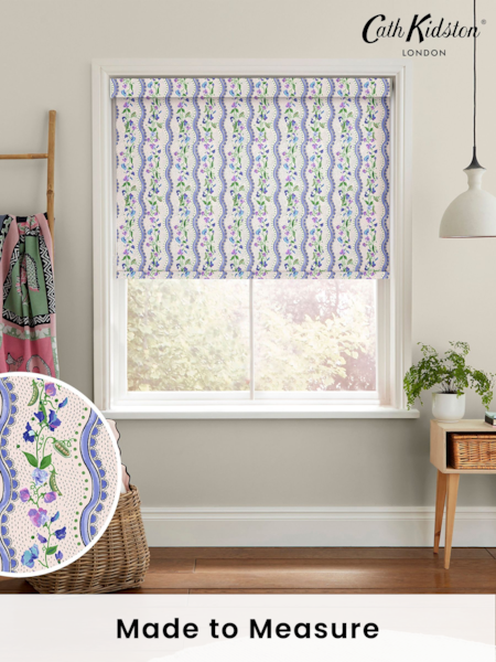 Cath Kidston Purple Sweet Pea Stripe Made to Measure Roller Blind (E08432) | £58