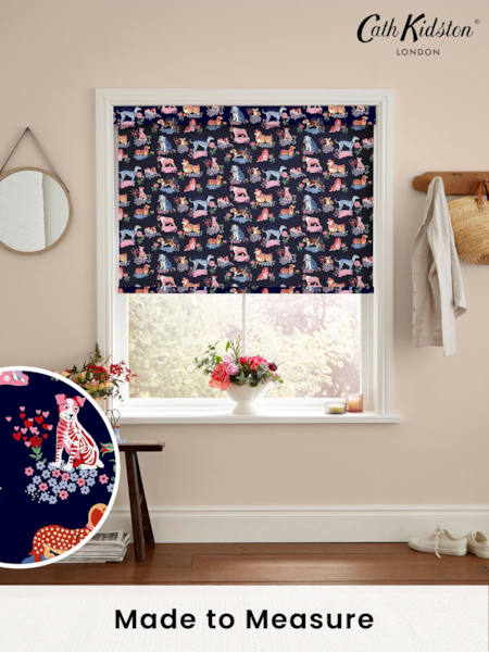 Cath Kidston Navy Blue Puppy Fields Made to Measure Roller Blind (E08437) | £58
