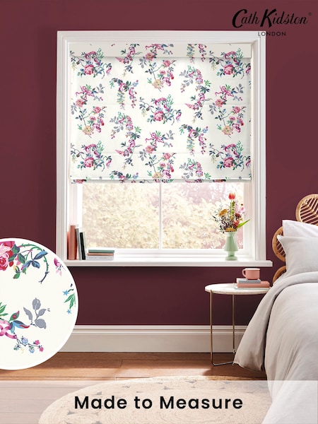 Cath Kidston Cream Ribbon Roses Made to Measure 100% Cotton Roman Blind (E08478) | £75