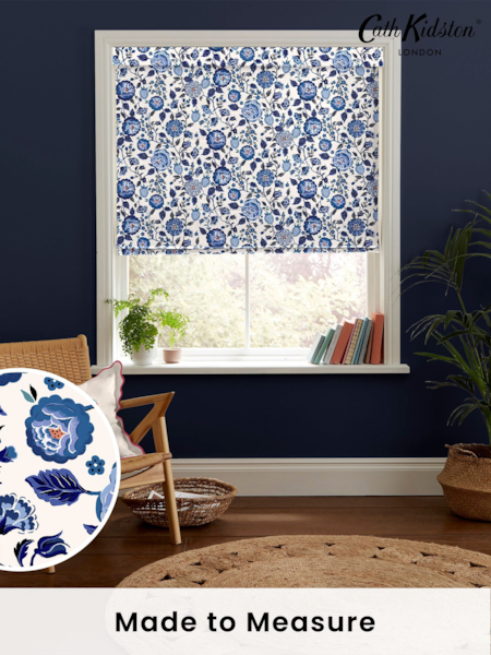 Cath Kidston Blue Strawberry Gardens Made to Measure 100% Cotton Roman Blind (E08495) | £75