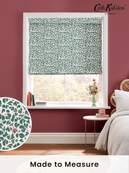Cath Kidston Green Marble Hearts Made to Measure 100% Cotton Roman Blind (E08498) | £75